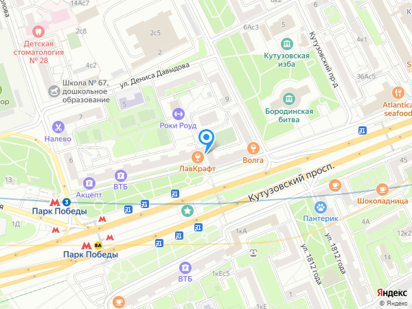Клиника современной медицины (ИАКИ) на Парке Победы на карте