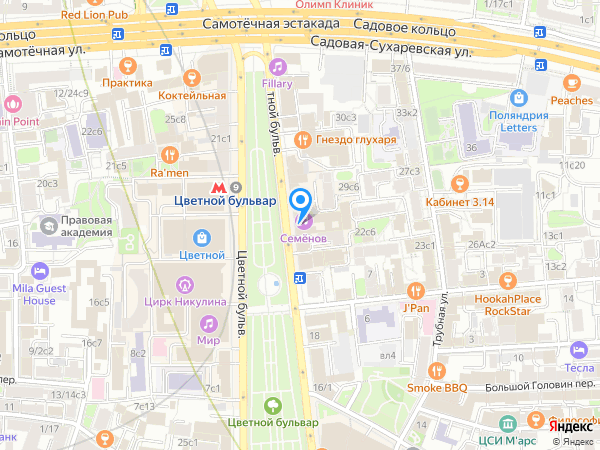 Century 21 Zavidov на метро Цветной бульвар на карте