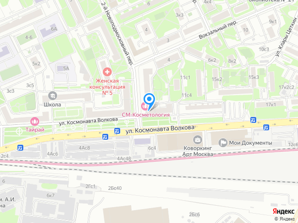 «СМ-Клиника» на Войковской (ул. Космонавта Волкова) на карте