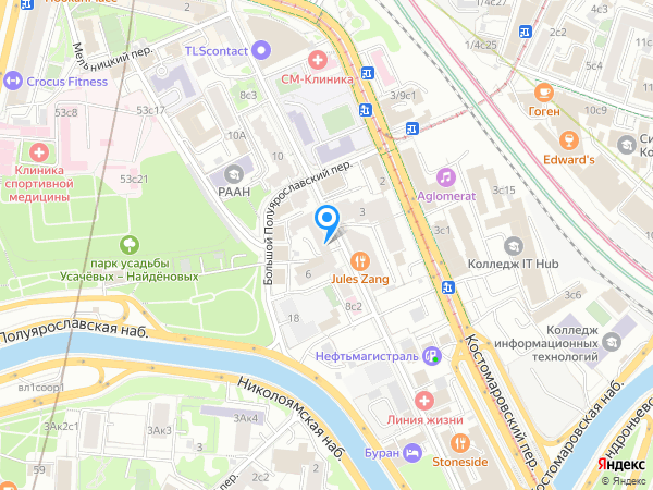 Клиника андрологии «Дельта Клиник» на Курской на карте