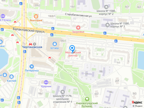Клиника «Московский доктор» на карте