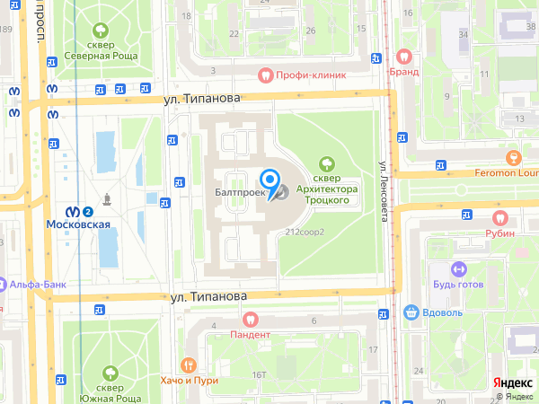 Петербургская Недвижимость на карте
