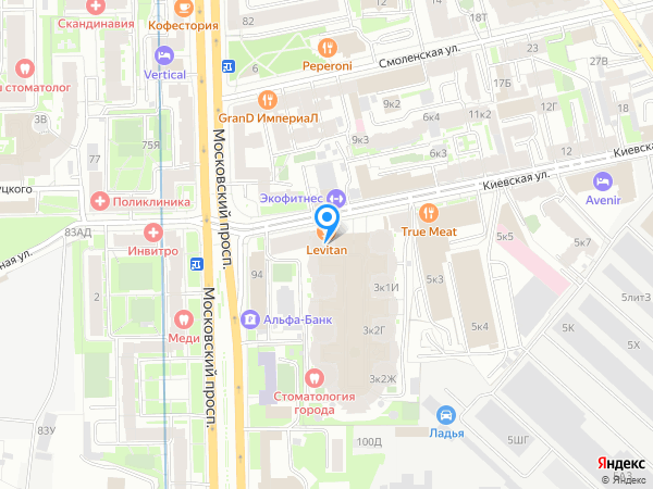 сеть клиник СТОМАТОЛОГИЧЕСКИЙ ЦЕНТР ГОРОДА по адресу 194214 ул. Киевская д.3 на карте