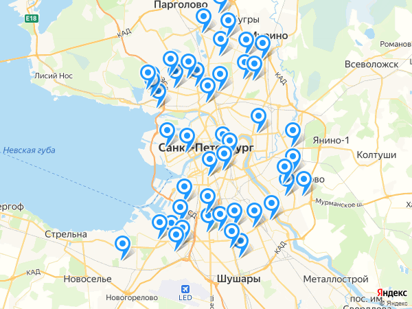 Компании на карте