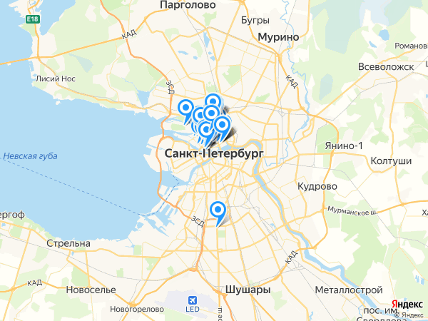 Компании на карте