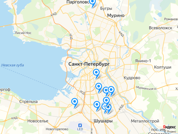 Компании на карте