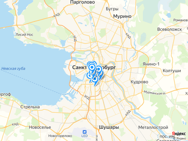 Компании на карте
