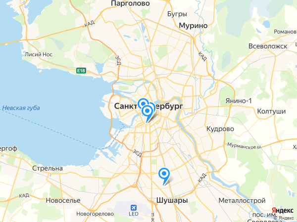 Компании на карте
