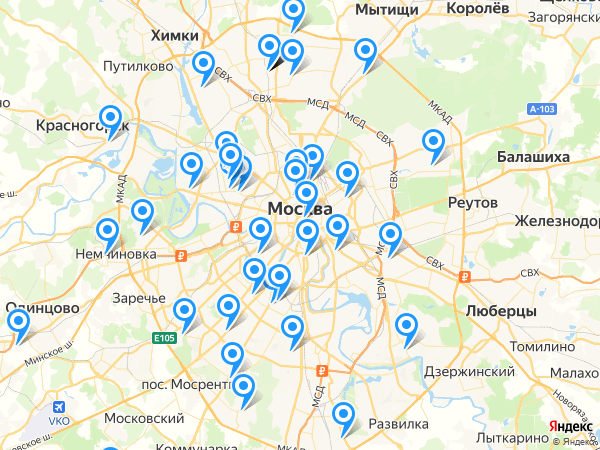 Компании на карте