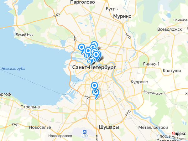 Компании на карте