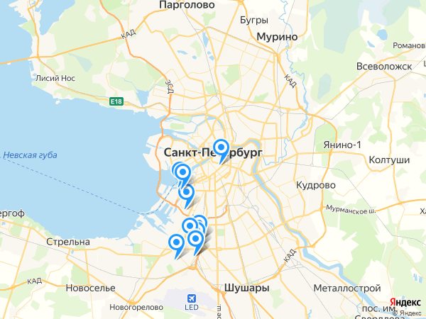 Компании на карте