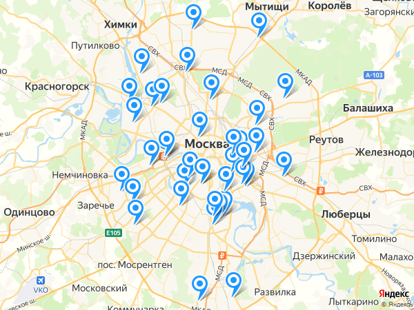 Компании на карте