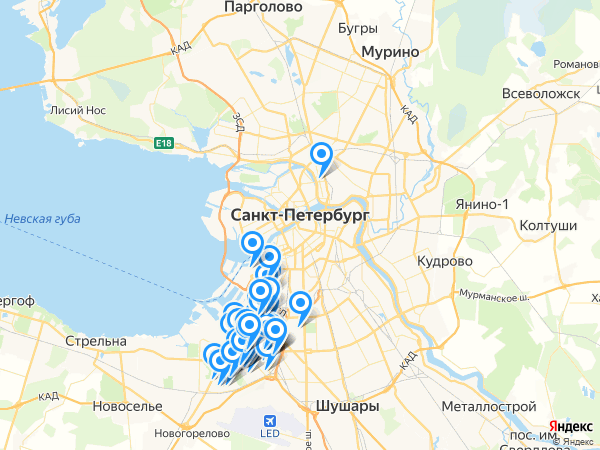 Компании на карте