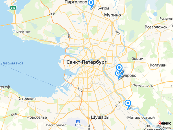 Компании на карте