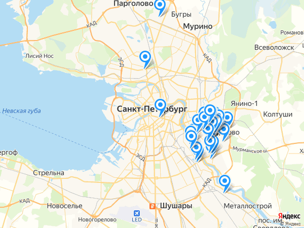 Компании на карте