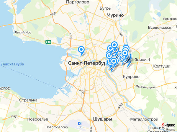 Компании на карте