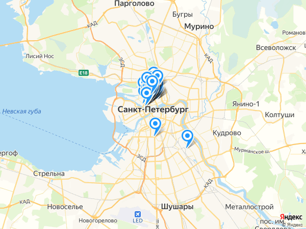 Компании на карте