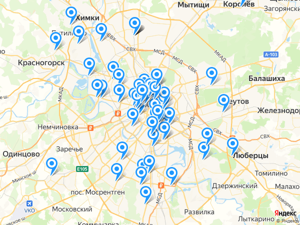 Компании на карте