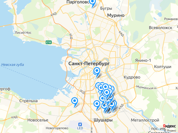 Компании на карте
