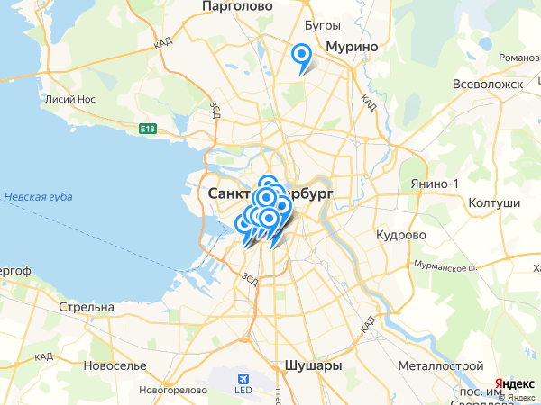 Компании на карте