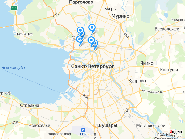 Компании на карте