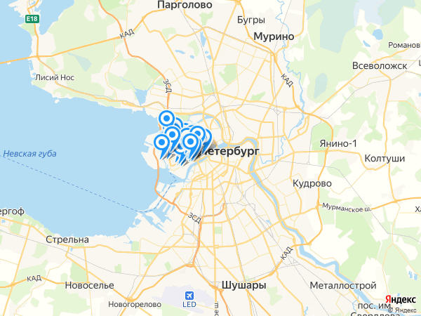 Компании на карте