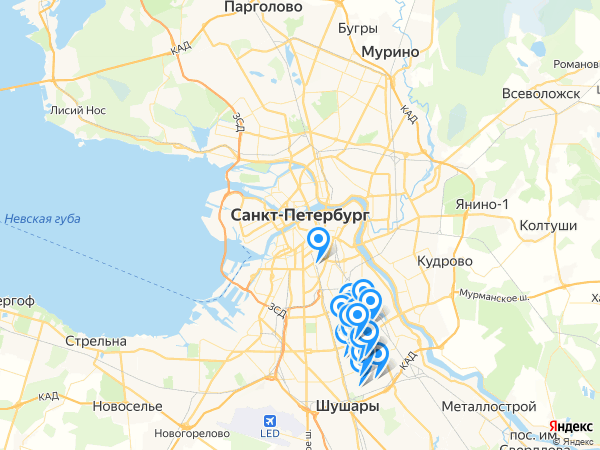 Компании на карте