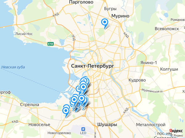 Компании на карте