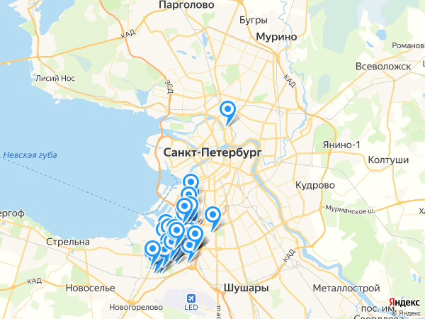 Компании на карте