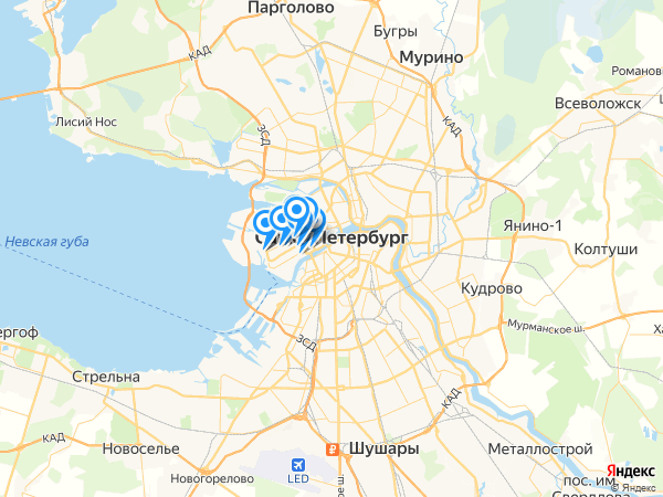 Компании на карте