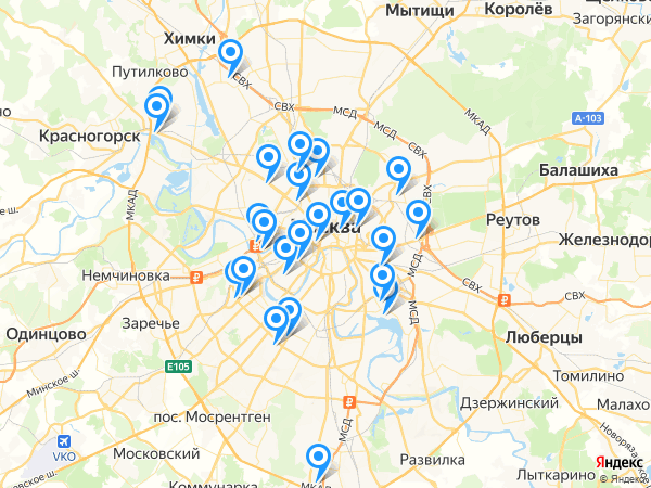 Компании на карте