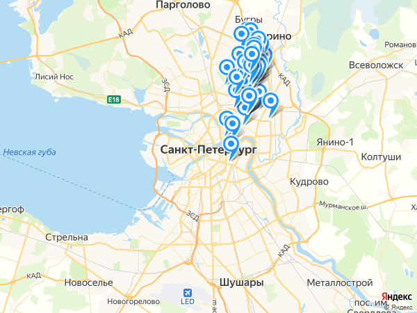 Компании на карте