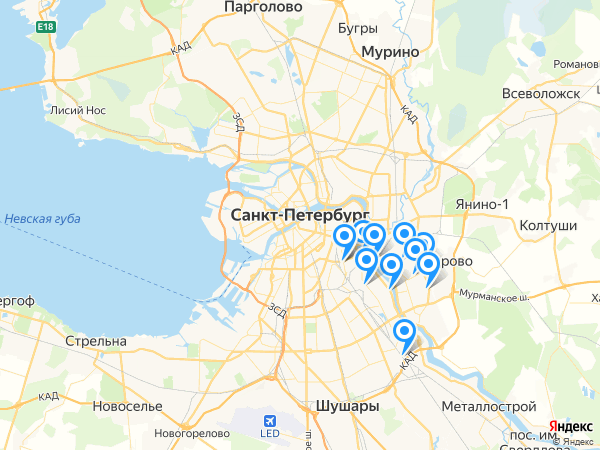 Компании на карте