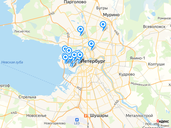 Компании на карте