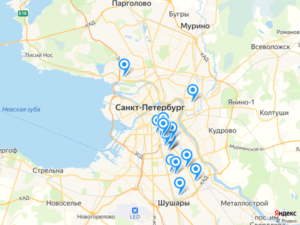 Компании на карте