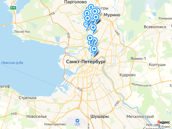 Компании на карте