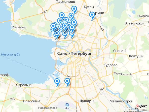 Компании на карте