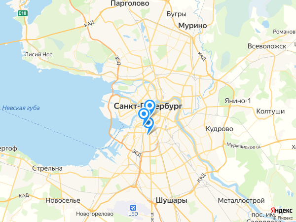 Компании на карте