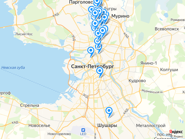 Компании на карте