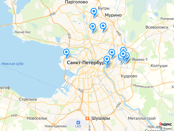Компании на карте