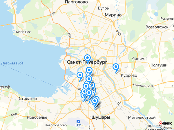 Компании на карте