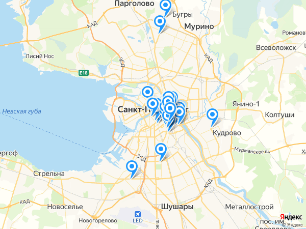 Компании на карте