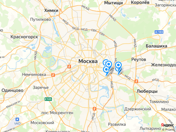 Компании на карте
