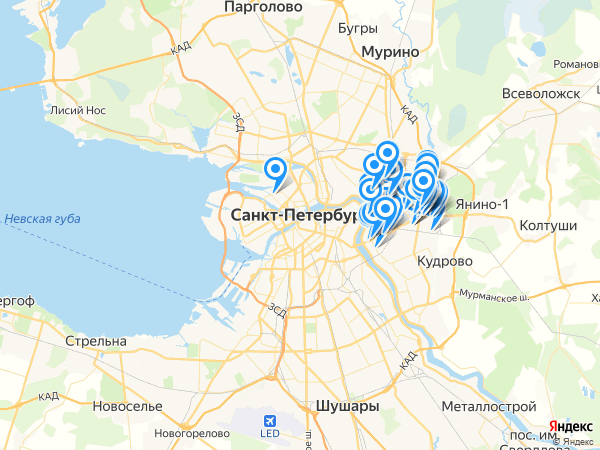 Компании на карте
