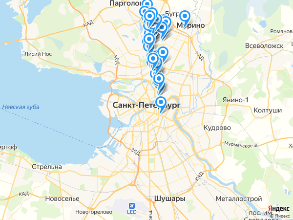 Компании на карте