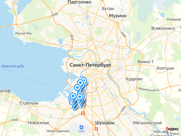 Компании на карте