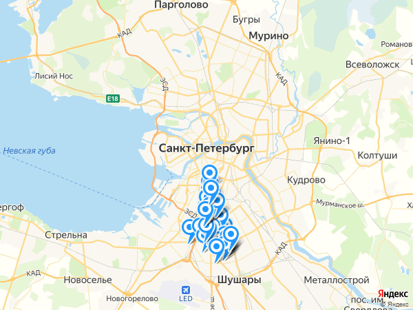 Компании на карте
