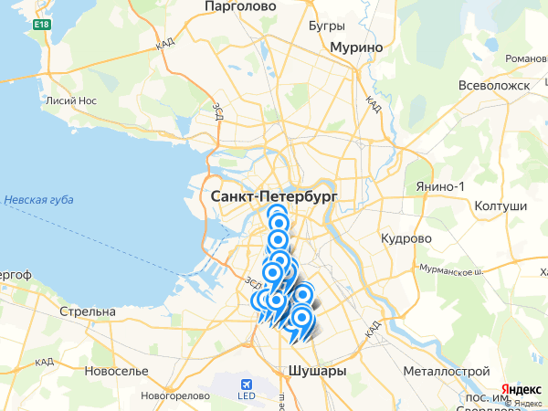 Компании на карте