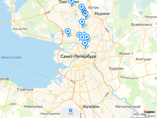 Компании на карте