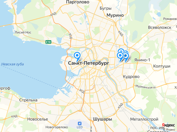 Компании на карте